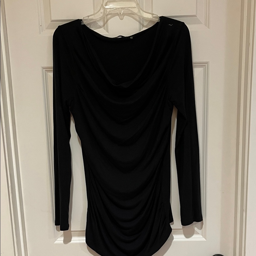 Tahari Black Draped Women's Top